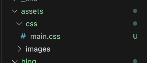 image showing the assets folder tree created in the project