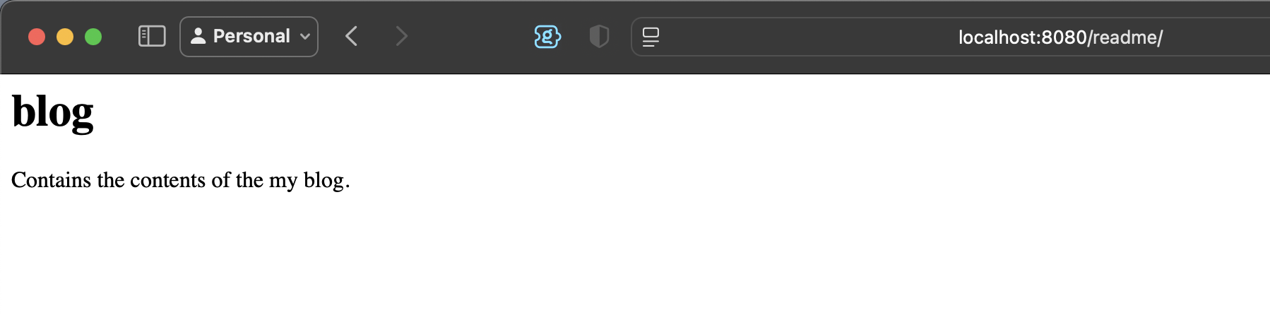 image showing the readme page displayed in a browser window