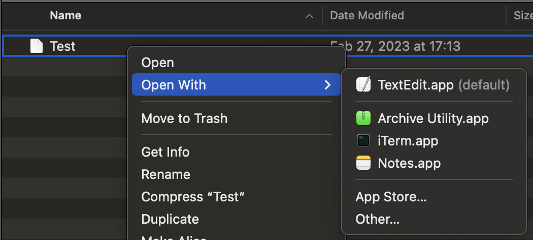 image showing Visual Studio Code is not visible in the "Open With" menu
